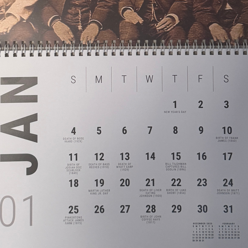 Legends & Outlaws Wall Calendar (11 x 8.5 in)