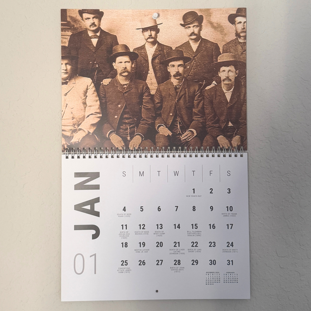 Legends & Outlaws Wall Calendar (11 x 8.5 in)
